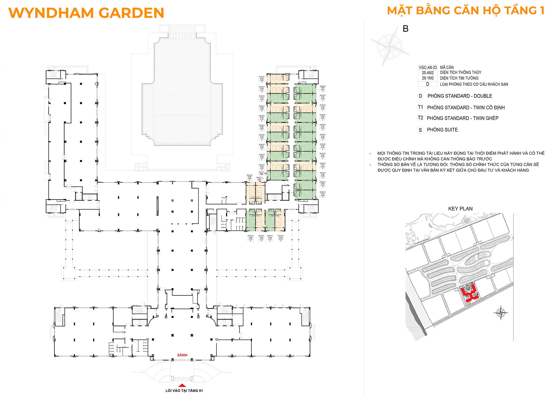 Mặt bằng WYNDHAM GARDEN